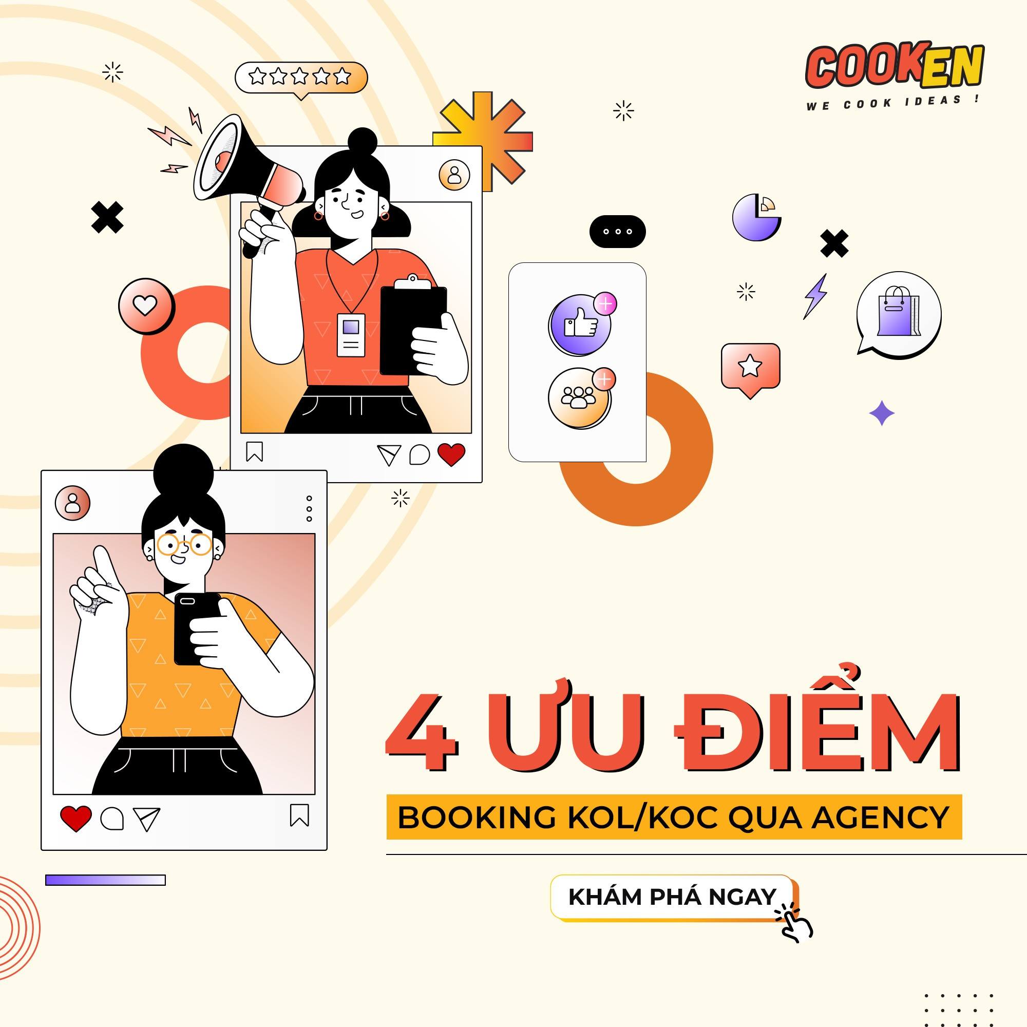 4 ƯU ĐIỂM KHI BOOKING KOL/KOC QUA AGENCY